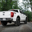 Load image into Gallery viewer, MBRP 2019 Ford Ranger Ecoboost 2.3L 4in OD Tip Single Side Exit 3in Black Coated Cat Back - Installation View