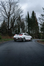 Load image into Gallery viewer, MBRP 2019+ Hyundai Veloster N 2.0L Turbo 3in Cat Back - T304 Stainless - Carbon Fiber Tip - Installation View