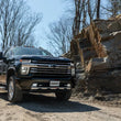 Load image into Gallery viewer, MBRP 2020+ GMC/Chevy 2500/3500 6.6L Duramax 4in Mand Bent Tubing Pro-Ser Cat Back Single Side - Blk - Back View
