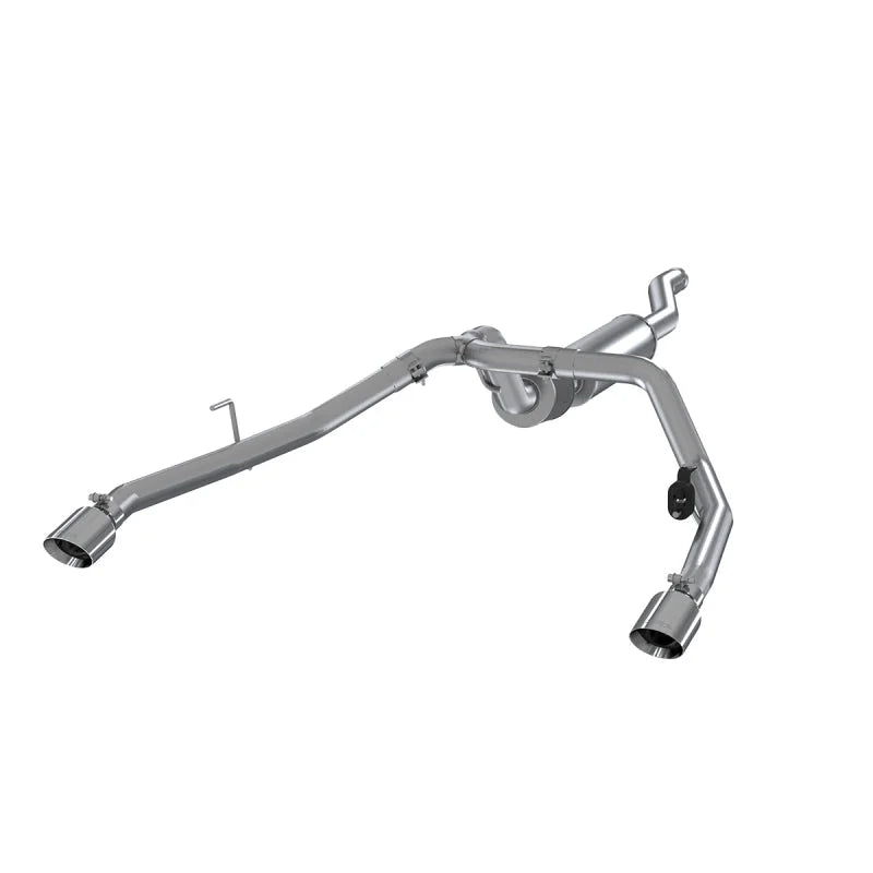 MBRP 2020 Jeep Gladiator 3.6L 2.5in Dual Rear Exit Cat Back Exhaust Aluminized - Side View