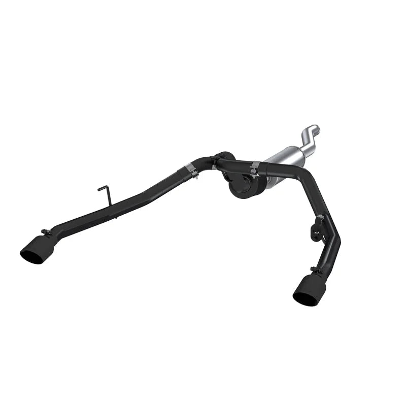 MBRP 2020 Jeep Gladiator 3.6L 2.5in Dual Rear Exit Cat Back Exhaust Black Coated - Main Product View