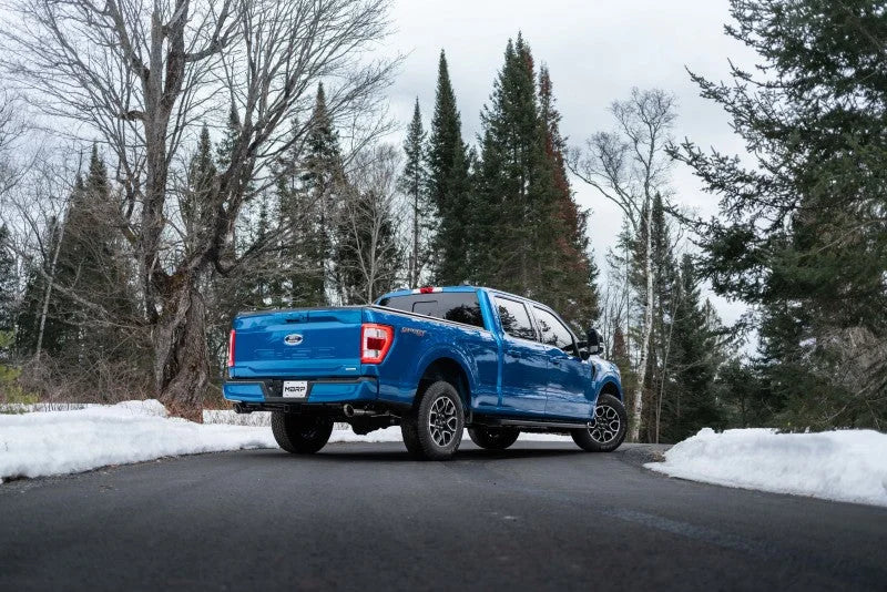 MBRP 2021+ F-150 2.7L/ 3.5L Ecoboost, 5.0L 3in Cat Back 2.5in Dual Split Rear - Installation View