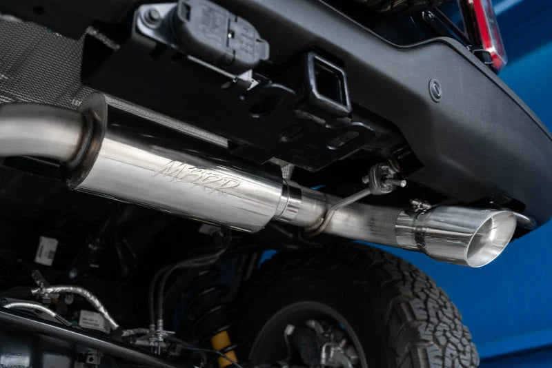 MBRP 2021+ Ford Bronco 2.3L/2.7L EcoBoost 3in Aluminized Steel Catback Exhaust - Back View