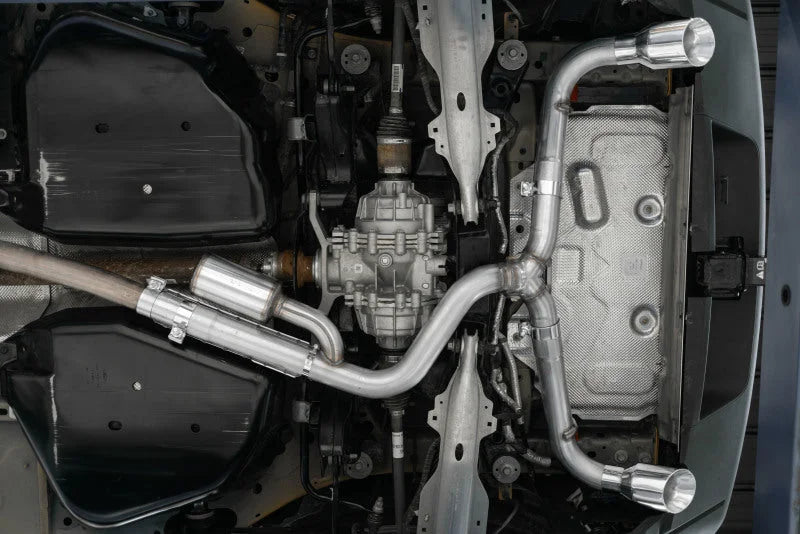 MBRP 2021+ Ford Bronco Sport (1.5L / 2.0L EcoBoost) 2.5in Res-Back Exhaust - Dual Rear - Black - Side View