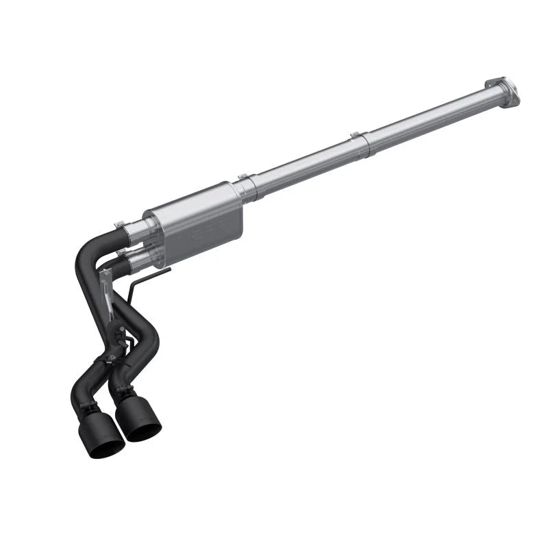 MBRP 2021 Ford F-150 2.7L EcoBoost / 3.5L EcoBoost / 5.0L 3in Cat Back Single Side Exit Black - Main Product View