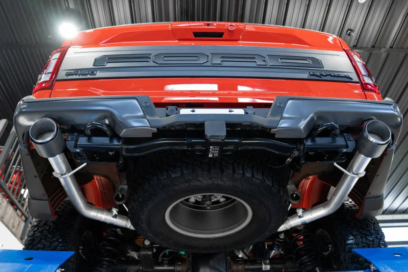 MBRP 2021+ Ford F-150 Raptor Axle-Back Dual Rear Exit T304 Performance Exhuast Sys - Side View