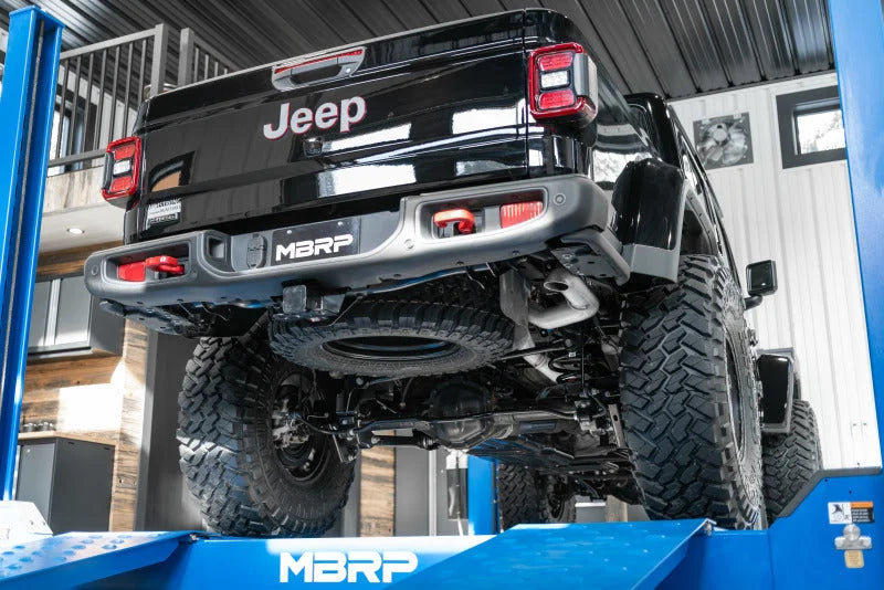 MBRP 2021+ JEEP Gladiator JT 3.0L EcoDiesel XP Series T304SS 3in Filter Back w/ Rear Turn Down - Back View