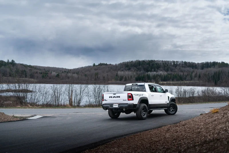 MBRP 2021 Ram TRX 6.2 S/C 3in Catback Dual Rear Carbon Fiber Tips(Race)- T304 - Installation View