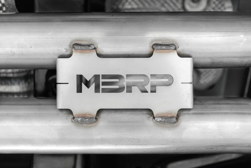 MBRP 2021 Ram TRX 6.2 S/C 3in T304 SS Muffler Delete Pipe - Back View