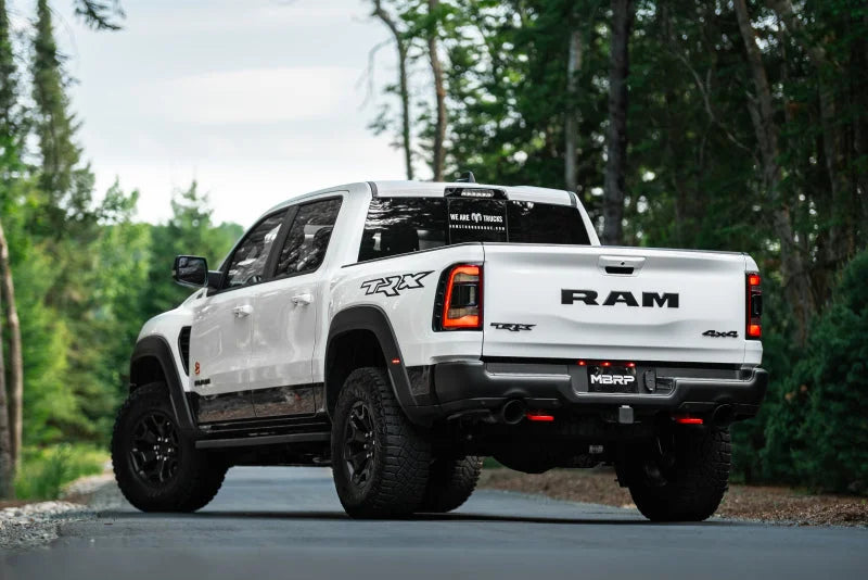 MBRP 2021 Ram TRX 6.2 S/C 3in T304 SS Muffler Delete Pipe - Installation View