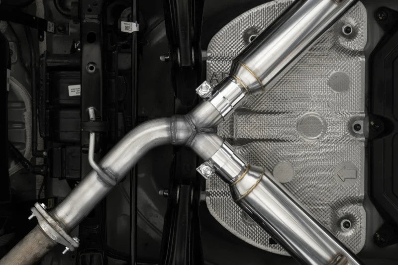 MBRP 2022-2023 Kia Forte GT 1.6L Turbo2.5in Axle-Back Dual Split Rear w/ Quad Carbon Tips - Side View