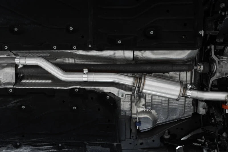 MBRP 2022+ Ford Maverick Aluminized Steel 4in OD Tip Single Side Exit 3in Cat Back Exhaust - Side View