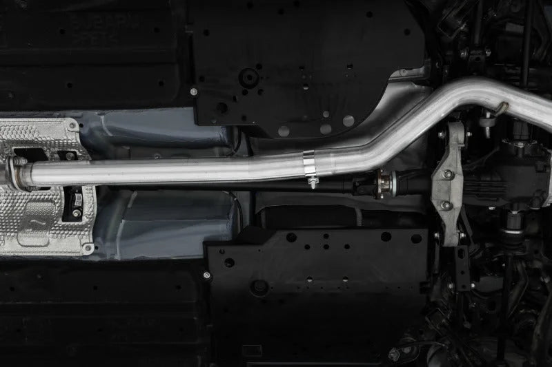 MBRP 2022 Subaru WRX 2.4L 3in Cat Back 5in OD w/ Carbon Fiber Tips - T304 - Side View