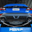 Load image into Gallery viewer, MBRP 2022 Subaru WRX 2.5in Dual Split Rear Exit w/ Quad BE Tips - T304 - Back View