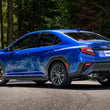 Load image into Gallery viewer, MBRP 2022+ Subaru WRX 3in Cat-Back Dual Split Rear Quad Carbon Fiber Tips Race Profile Exhaust - Installation View