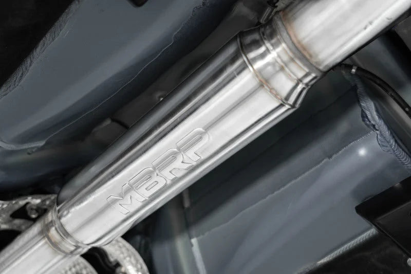 MBRP 2022+ Subaru WRX 3in Cat-Back Dual Split Rear Quad Tips Race Profile Exhaust - Back View