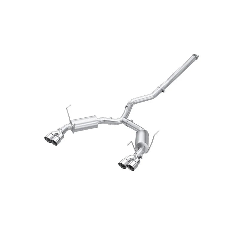 MBRP 2022+ Subaru WRX 3in Cat-Back Dual Split Rear Quad Tips Street Profile Exhaust - Main Product View