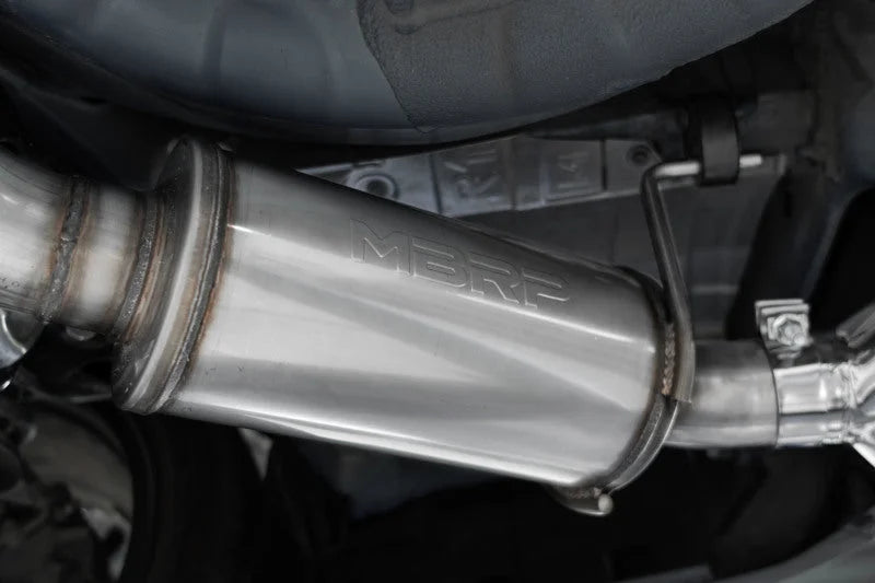 MBRP 2022+ Subaru WRX 3in Cat-Back Dual Split Rear Quad Tips Street Profile Exhaust - Back View