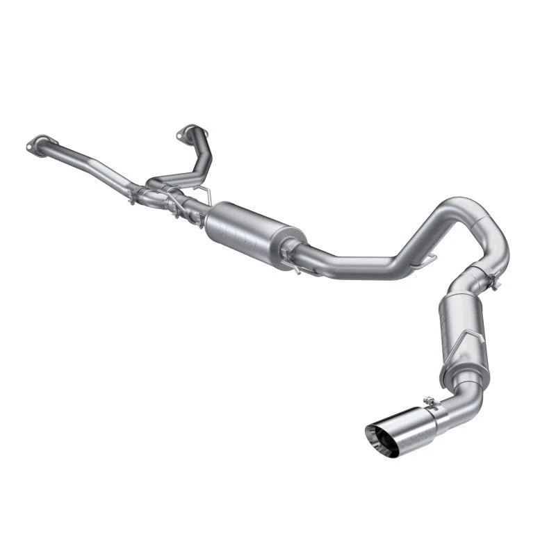 MBRP 2022 Toyota Tundra 3.5L Dual Cat-back 4in Single Side Exit Dual Wall Angle Cut Tip - T304 - Main Product View