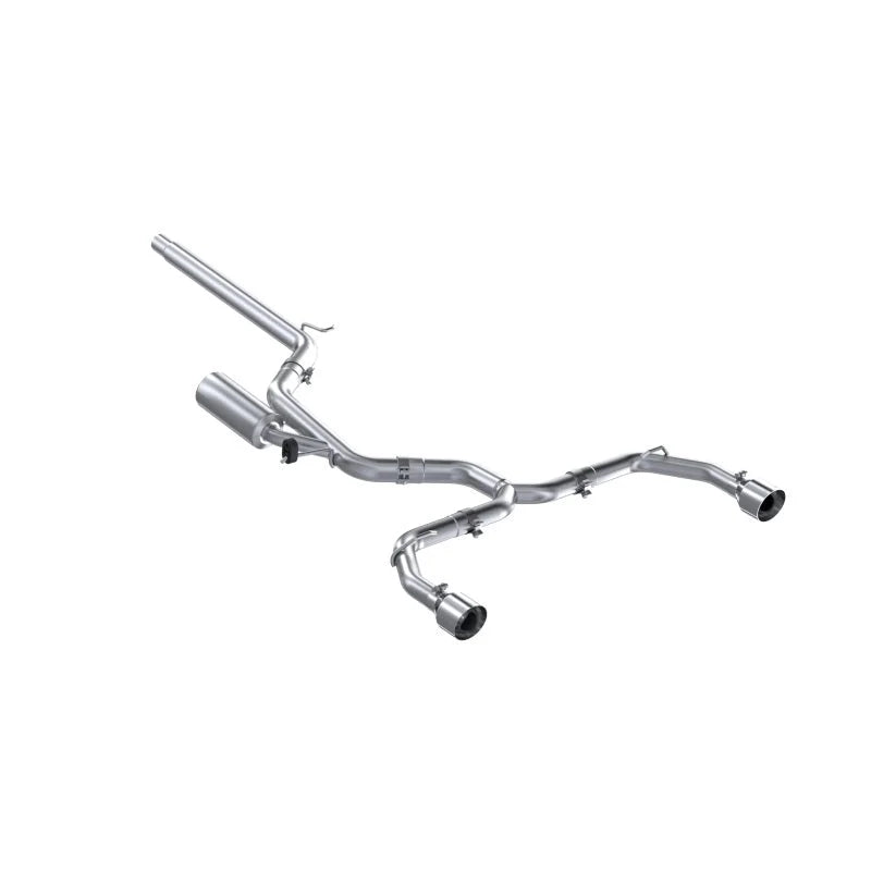 MBRP 2022 Volkswagen Golf GTI MK8 T304 SS 3in Cat-Back Exhaust 2.5in Dual Split Rear w/ SS Tips - Main Product View
