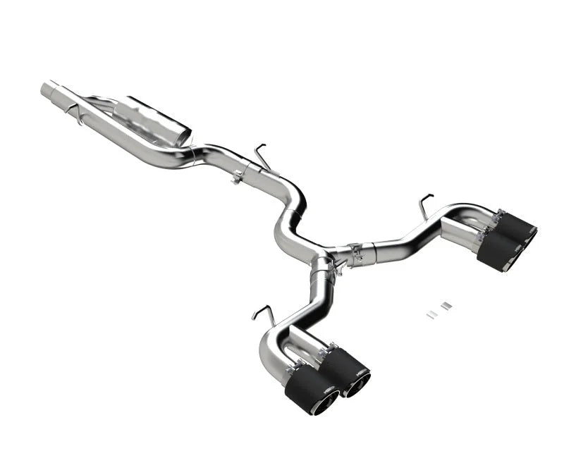 MBRP 2022 Volkswagen Golf R MK8 3in Cat-Back Quad Rear w/ Carbon Fiber Tips Valve Delete Exhaust - Main Product View