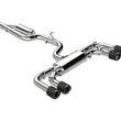 Load image into Gallery viewer, MBRP 2022 Volkswagen Golf R MK8 T304 Stainless Steel 3in Cat-Back, Quad Rear Exit- Carbon Fiber Tip - Main Product View