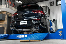 Load image into Gallery viewer, MBRP 2022 Volkswagen Golf R MK8 T304 Stainless Steel 3in Cat-Back, Quad Rear Exit- Carbon Fiber Tip - Back View