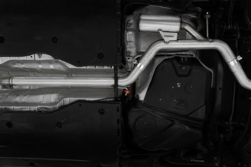 MBRP 2022 Volkswagen Jetta GLI 3in/2.5in Cat Back Dual Rear Exit - T304 - Side View