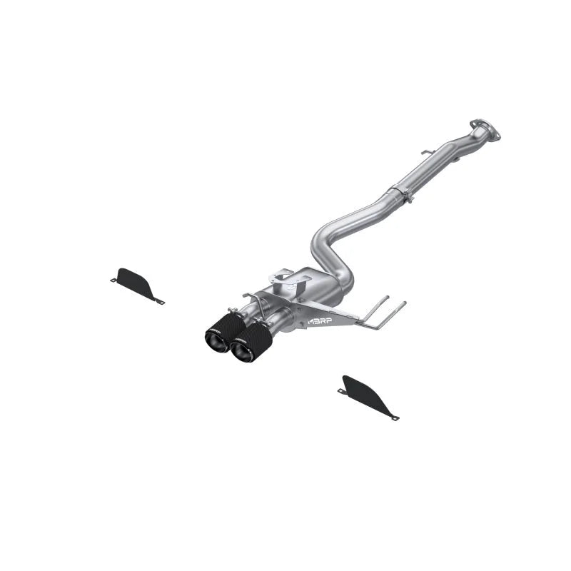 MBRP 2023 Toyota Corolla GR 1.6L T304 SS 3in Cat-Back Dual Center Rear w/ Carbon Fiber Tips - Main Product View