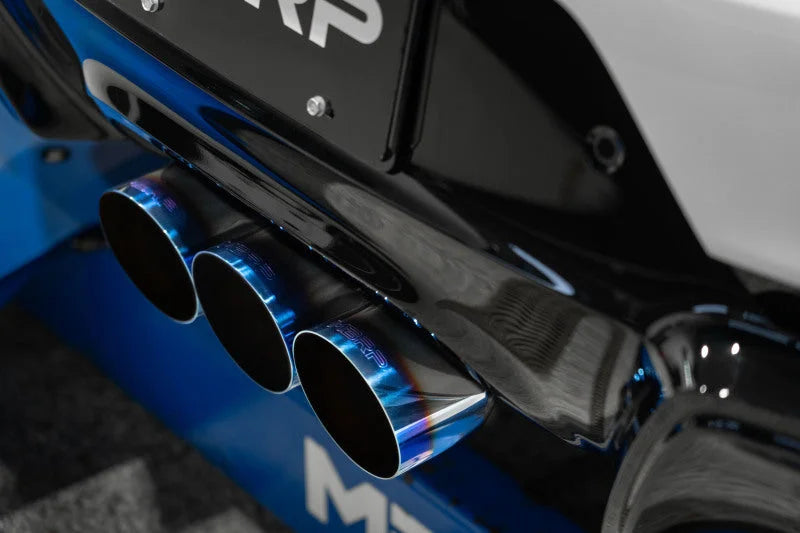 MBRP 2024+ Acura Integra Type-R T304 SS 3in Cat-Back Triple Center Outlet Exhaust w/Burnt Tips - Back View