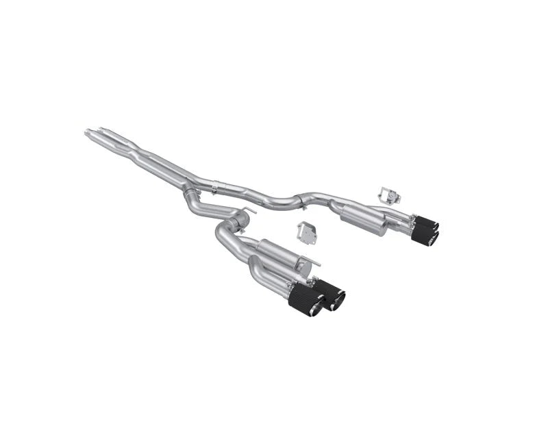 MBRP 2024+ Ford Mustang 5.0L T304 SS 3in Cat-Back Exhaust w/ Quad Carbon Fiber Tips (Valve Delete) - Main Product View