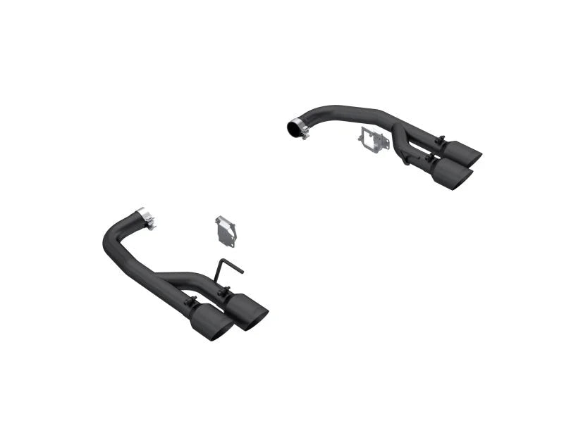 MBRP 2024 Ford Mustang GT 5.0L 2.5in Dual Rear Axle-Black Tips - Black-Coated Aluminized Steel - Main Product View