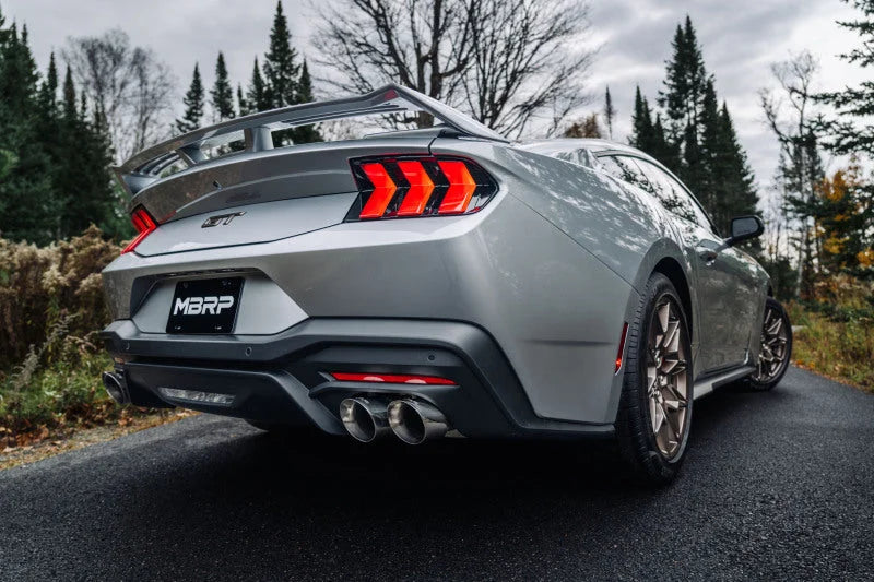MBRP 2024+ Ford Mustang GT Armor Pro 3in Steet Profile Catback Exhaust  - Stainless Steel Tips - Side View