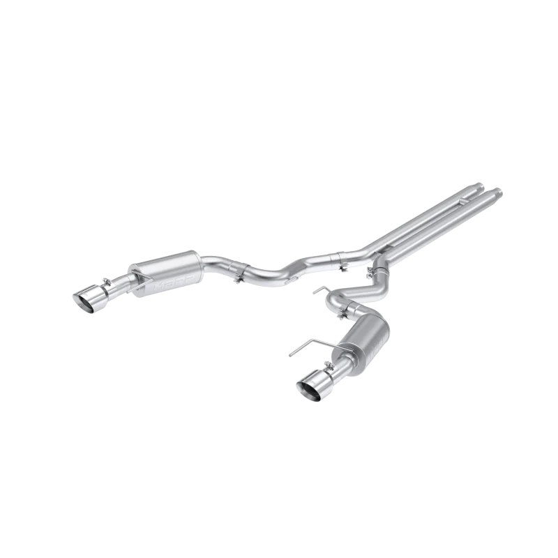 MBRP 2024 Ford Mustang GT S650, 5.0  Aluminized Steel 3in Cat-Back Dual Split Rear (Street) - Detail View