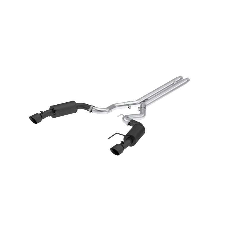 MBRP 2024 Ford Mustang GT S650, 5.0L 3in Cat-Back Dual Split Rear, Black-Coated (street) - Side View