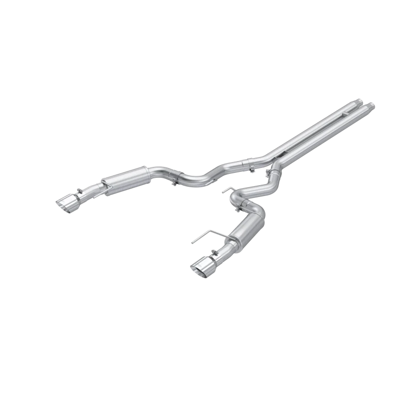 MBRP 2024 Ford Mustang GT S650, 5.0L 3in Dual Split Rear Aluminized Steel - Detail View