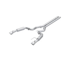 Load image into Gallery viewer, MBRP 2024 Ford Mustang GT S650, 5.0L 3in Dual Split Rear Aluminized Steel - Detail View