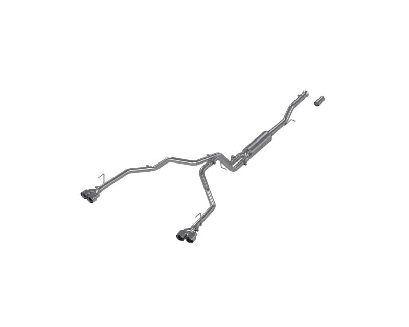 MBRP 21-24 Chevrolet Suburban XL 5.3L 3in Aluminized 2.5in Dual Split Carbon Fiber Cat-back - Main Product View