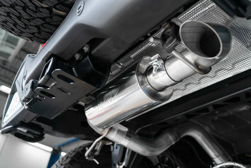 MBRP 21-Up Ford Bronco 2.3L/2.7L EcoBoost 2/4DR Aluminized Steel High Clearance Cat-back Exhaust - Installation View