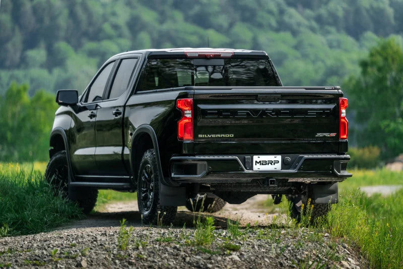 MBRP 22-23 Chevrolet/ GMC 1500 Silverado/ Sierra ZR2/AT4X 6.2L 2.5in Turn Down 3in Cat Back Exhaust - Installation View