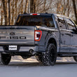 Load image into Gallery viewer, MBRP 22-23 Ford F150 T304 5in OD Black Tip Dual Rear Exit 3in Black Coated Cat Back Exhaust - Side View