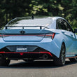 Load image into Gallery viewer, MBRP 22-23 Hyundai Elantra N 2.0L Turbo T304  5in OD CF Tips Dual Outlet 3in Cat Back Exhaust - Installation View
