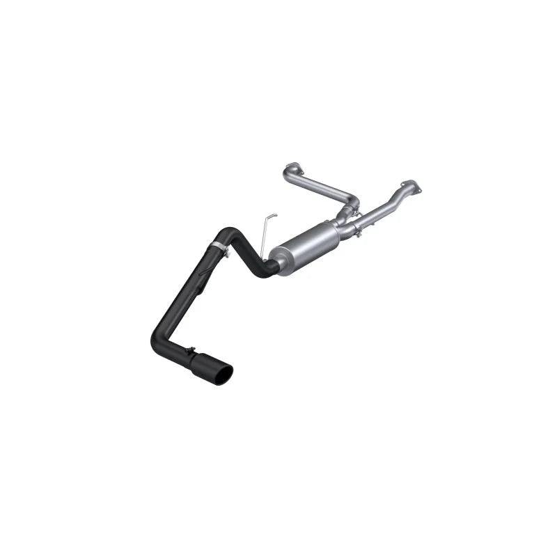 MBRP 22-23 Nissan Frontier 3.8L 3in Tip 3in Cat Back Single Side Exit  Street Profile - Black Coated - Main Product View