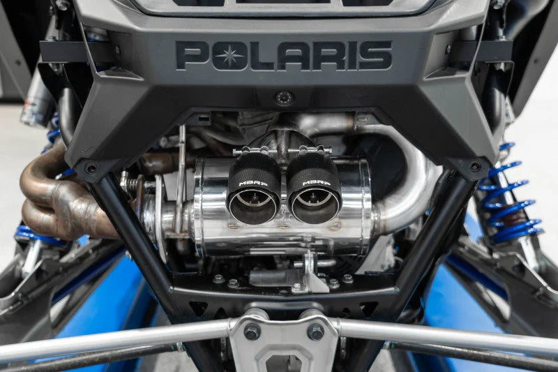 MBRP 22-23 Polaris RZR Pro R Single Slip-on Dual Outlet Performance Series - Side View