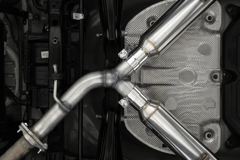 MBRP 22-24 Kia Forte GT Armor Lite AL Steel 2.5in Axle Back Exhaust w/ SS Quad Tips - Side View