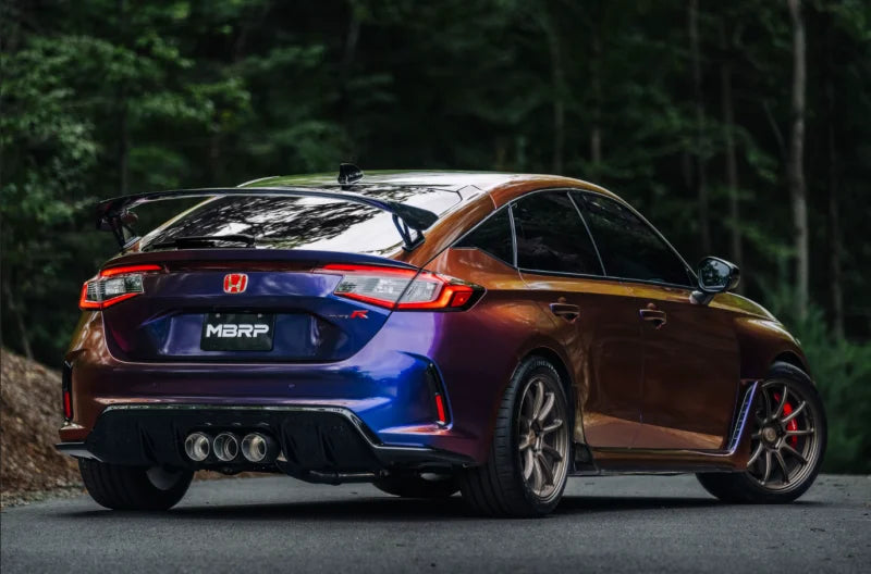 MBRP 23-24 Honda Civic Type R 2.0L T304 SS 3in Cat-Back Exhaust Triple Center Outlet w/ Burnt Tips - Additional View 9