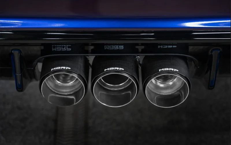 MBRP 23-24 Honda Civic Type R 2.0L T304 SS 3in Cat-Back Exhaust Triple Center Outlet w/ Carbon Tips - Additional View 8
