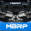 Load image into Gallery viewer, MBRP 23-24 Nissan Z 3.0L Armor Pro T304 Stainless Steel 3in Cat-Back Dual Rear Exit w/ 5in OD Tips - Back View