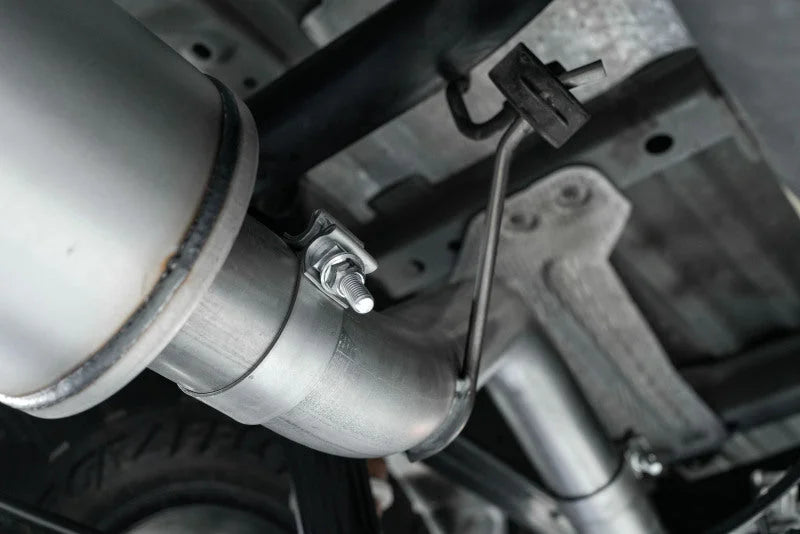 MBRP 3in Cat Back Single Side P Series Exhaust fits 2011-2014 Ford F-150 V6 ECOBOOST / 2019-2023 Ford Ranger - Back View