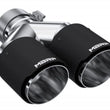 Load image into Gallery viewer, MBRP 3in ID / Dual 4in OD Out Staggered L 9.37in / R 9.87in Dual Wall Carbon Fiber Univ Exhaust Tip - Additional View 5